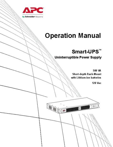 APC UPS user manual